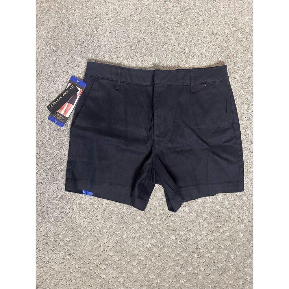 NWT Banana Republic Black Chino Shorts 10